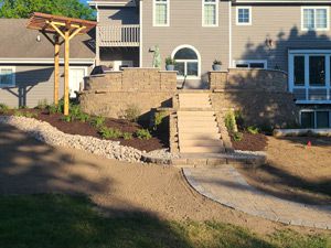 Wall Segmented with Stairs